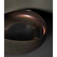 Medium Opal Black Topography Bowl - Petroff Gallery - Glass Art 