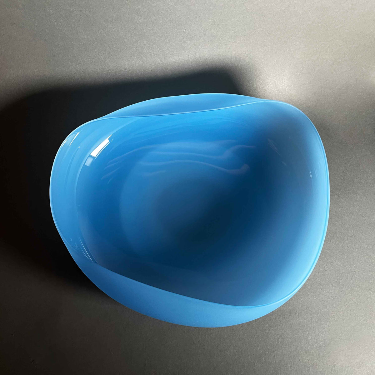 Azure Blue Topography Bowl Large - Petroff Galler - Glass Art