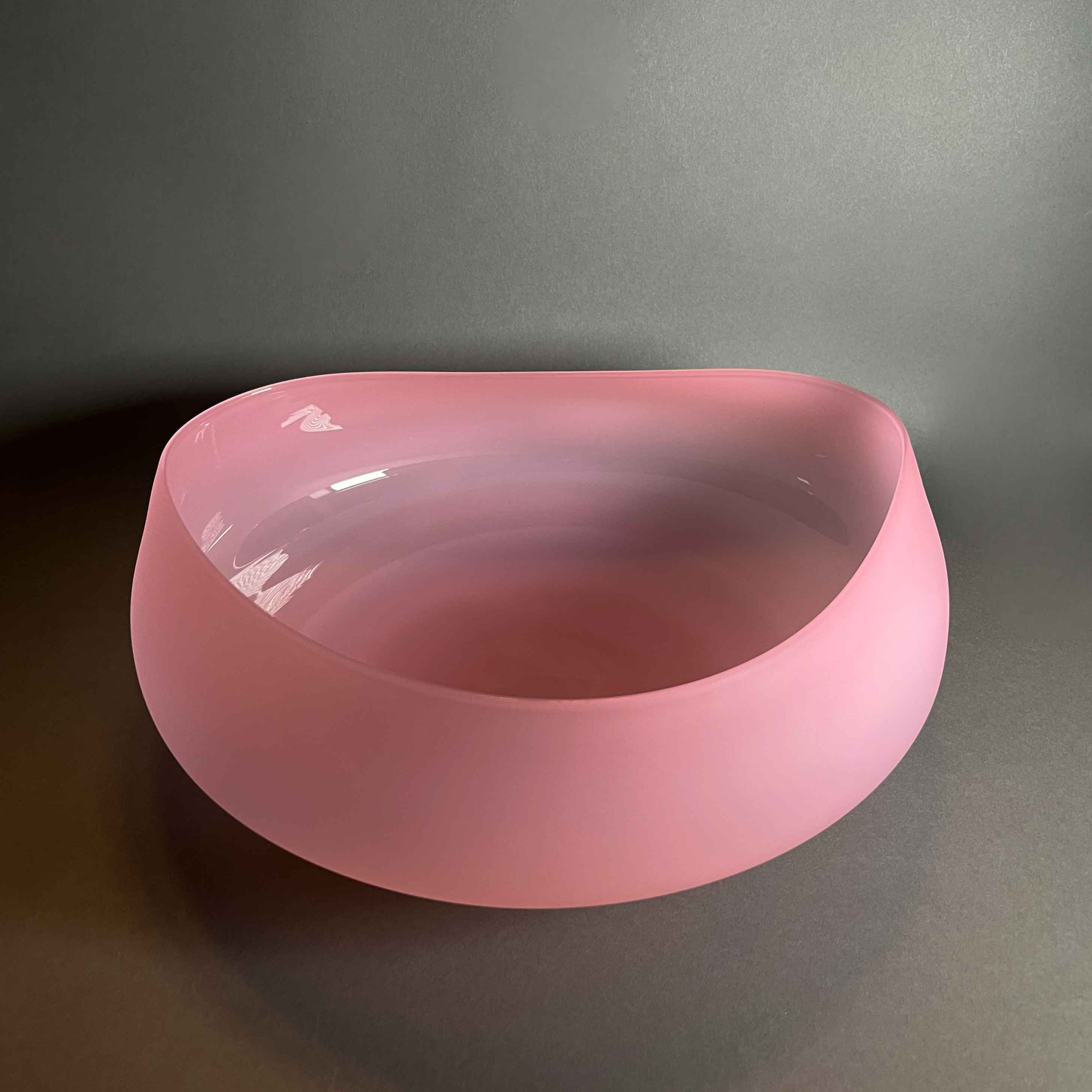Soft Pink Topography Bowl Large - Petroff Galler - Glass Art