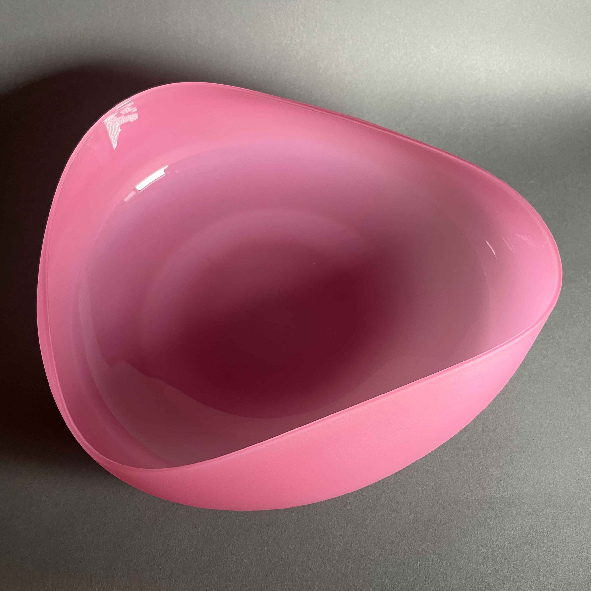 Opal Brigh Pink Topography Bowl Medium - Petroff Galler - Glass Art