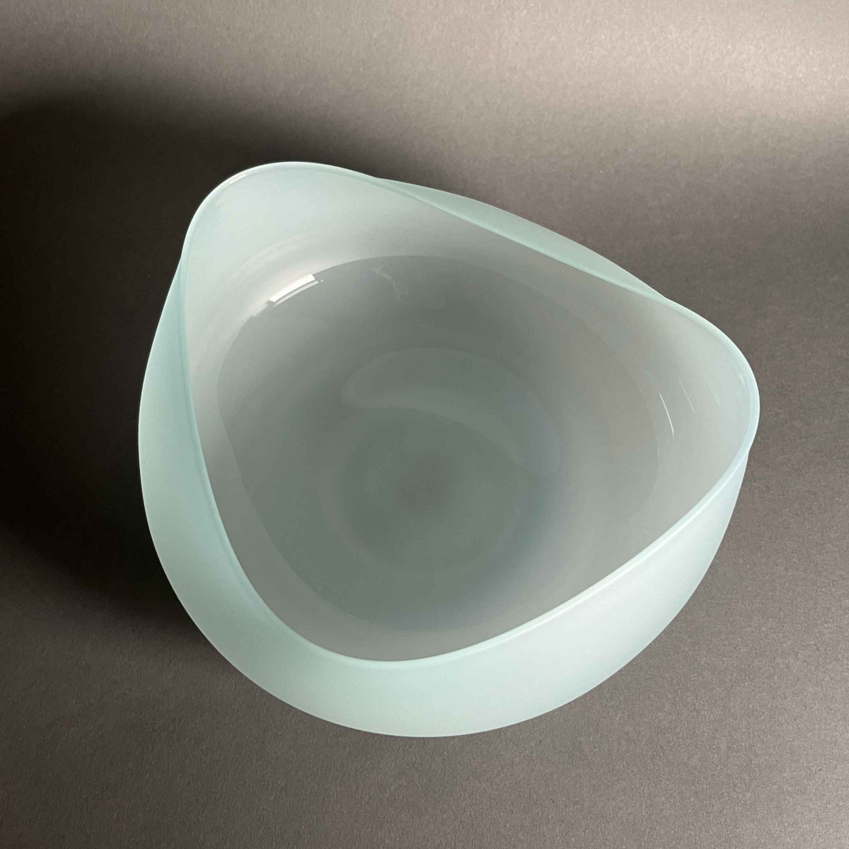 Celadon Blue Topography Bowl Small - Petroff Galler - Glass Art