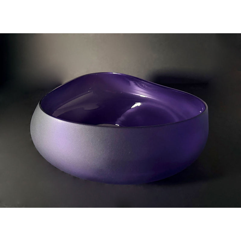 Large Hyacinth Topography Bowl - Petroff Gallery - Glass Art