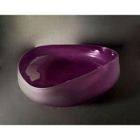 Large Red Amethyst Topography Bowl - Petroff Gallery - Glass Art