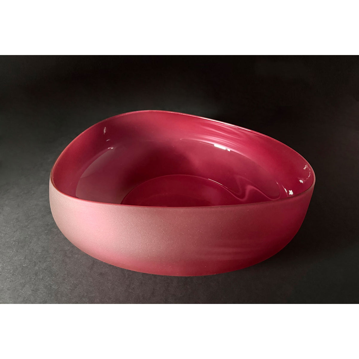 Medium Gold Pink Topography Bowl - Petroff Gallery - Glass Art