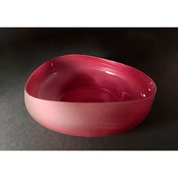 Medium Gold Pink Topography Bowl - Petroff Gallery - Glass Art