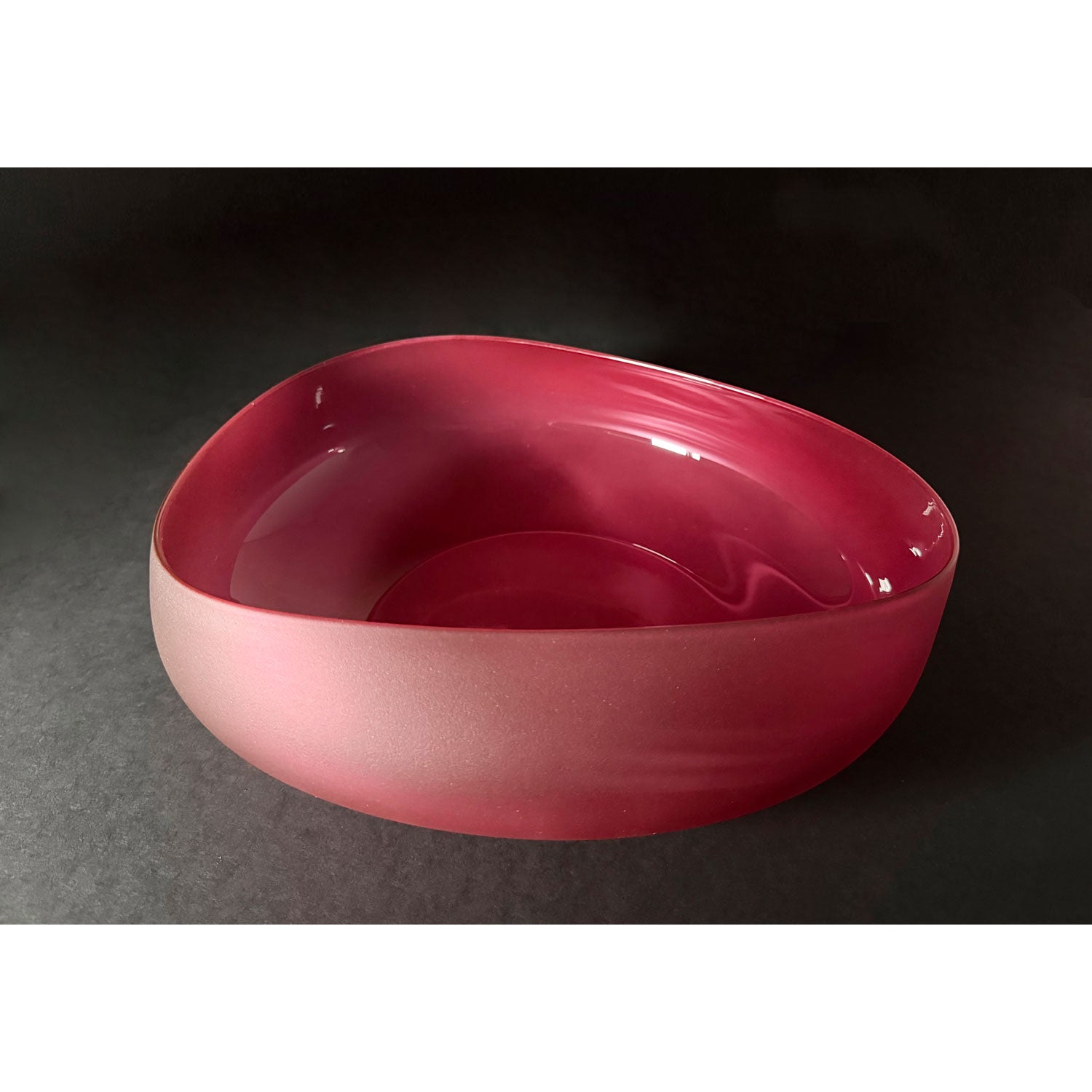 Medium Gold Pink Topography Bowl - Petroff Gallery - Glass Art