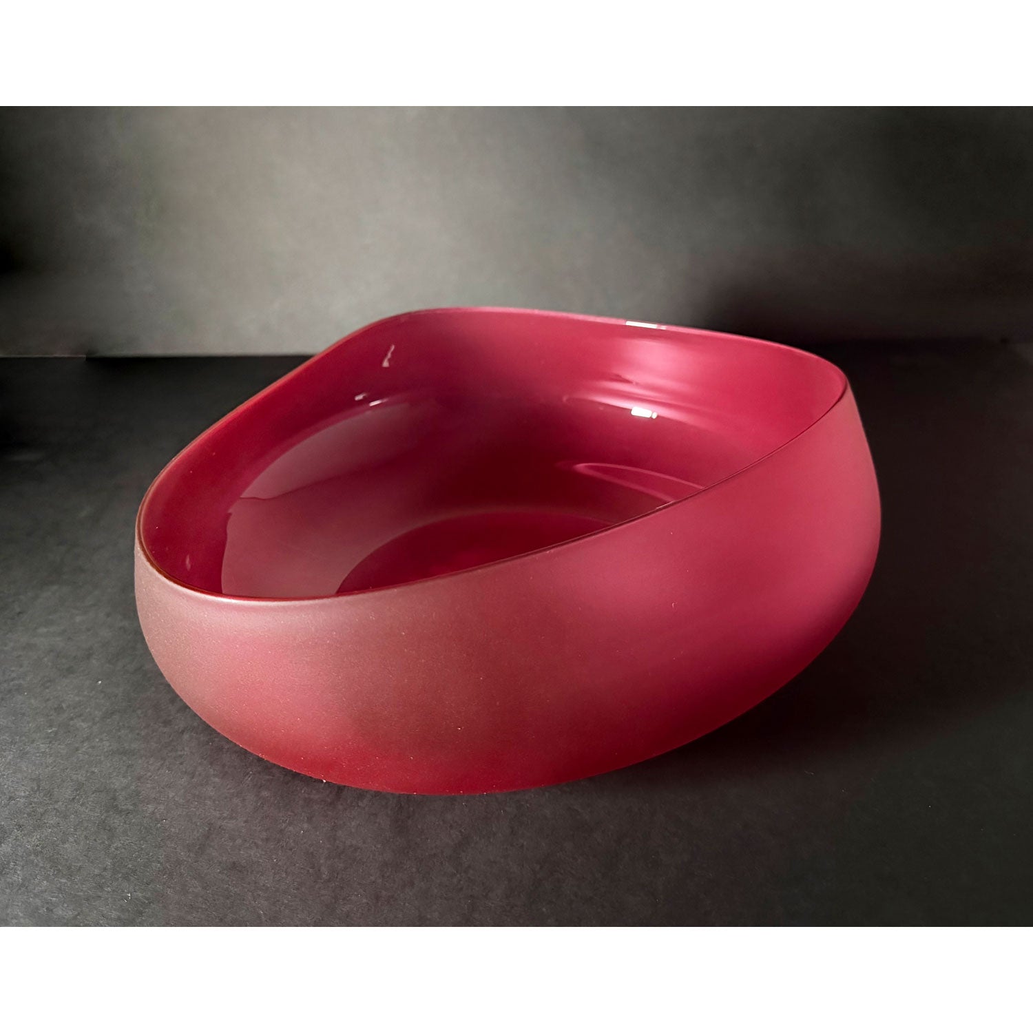 Medium Gold Pink Topography Bowl - Petroff Gallery - Glass Art