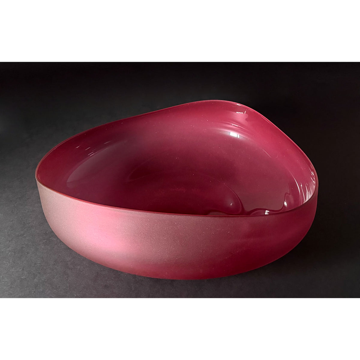 Medium Gold Pink Topography Bowl - Petroff Gallery - Glass Art