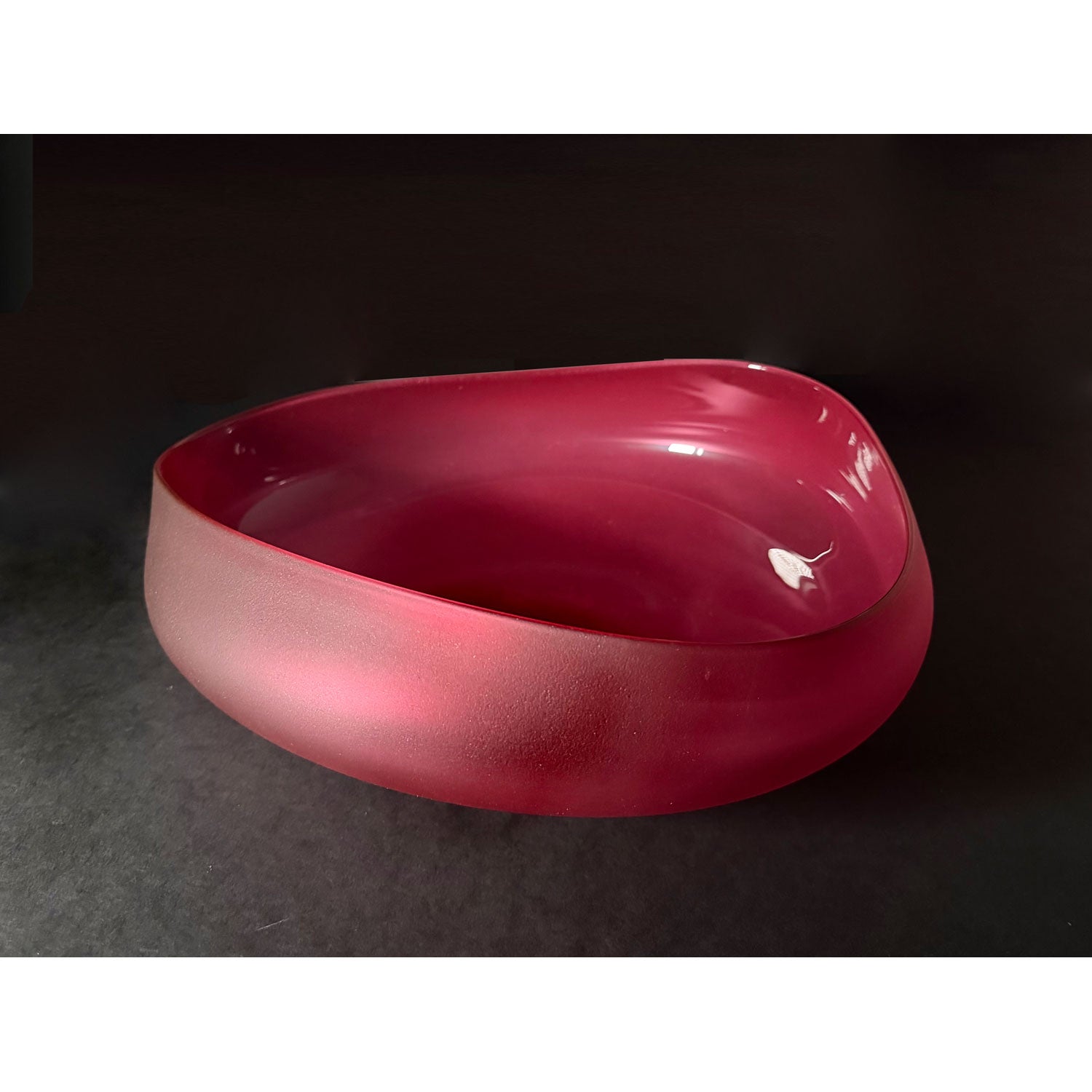 Medium Gold Pink Topography Bowl - Petroff Gallery - Glass Art