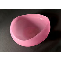Medium Bright Pink Topography Bowl - Petroff Gallery - Glass Art