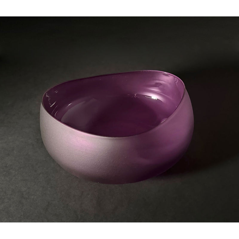 Small Red Amethyst Topography Bowl - Petroff Gallery - Glass Art