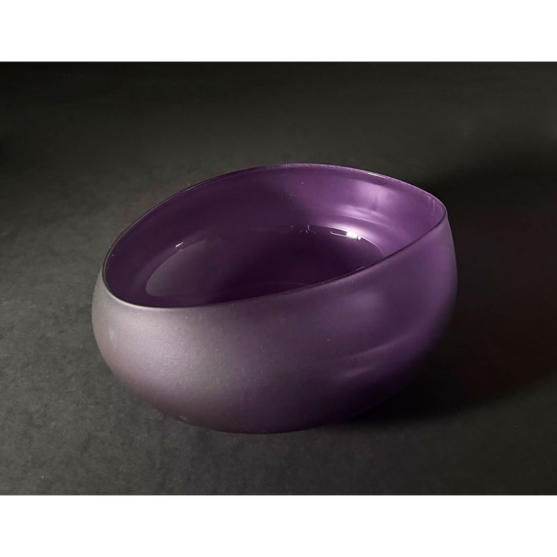Small Violet Blue Topography Bowl  - Petroff Gallery - Glass Art