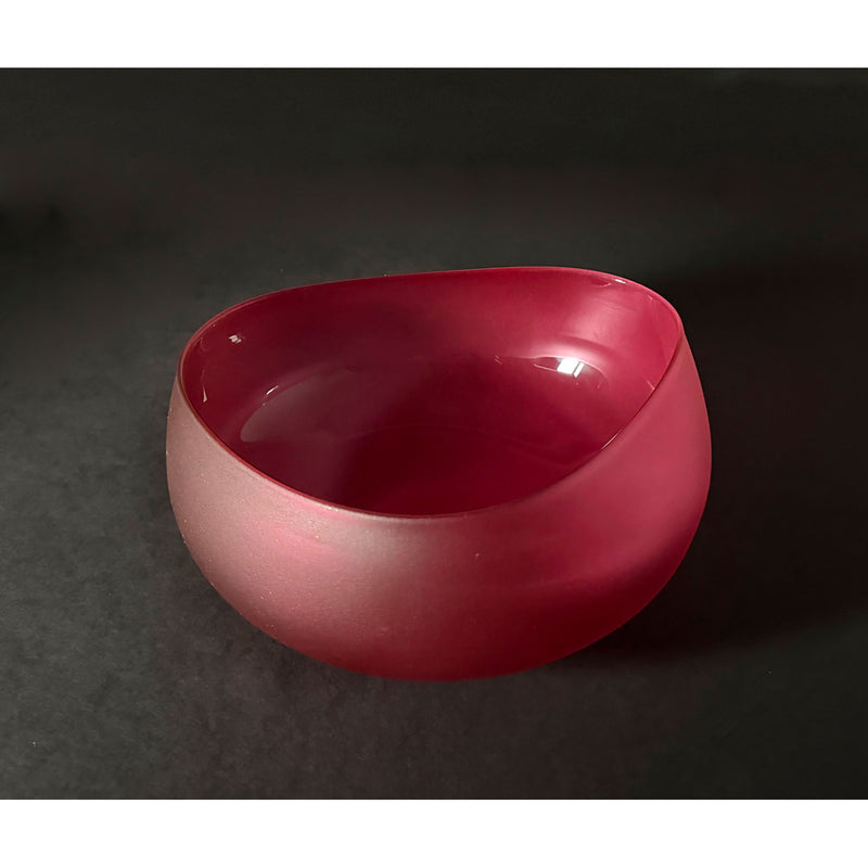 Small Gold Pink Topography Bowl - Petroff Gallery - Glass Art