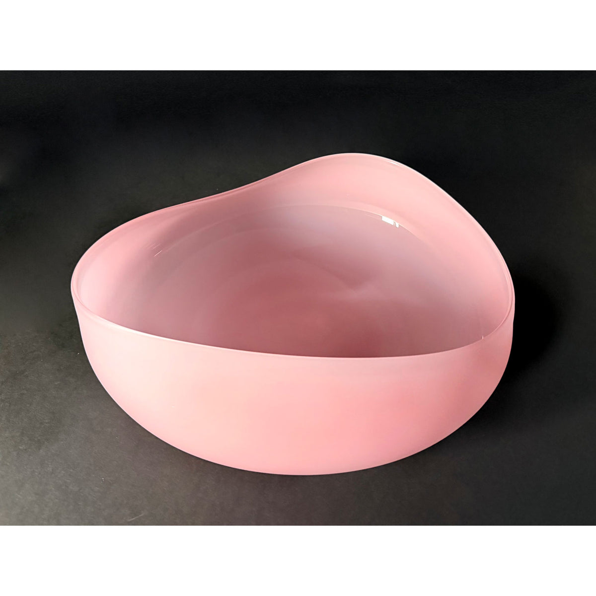 Medium Soft Rose Topography Bowl - Petroff Gallery - Glass Art