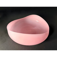 Medium Soft Rose Topography Bowl - Petroff Gallery - Glass Art