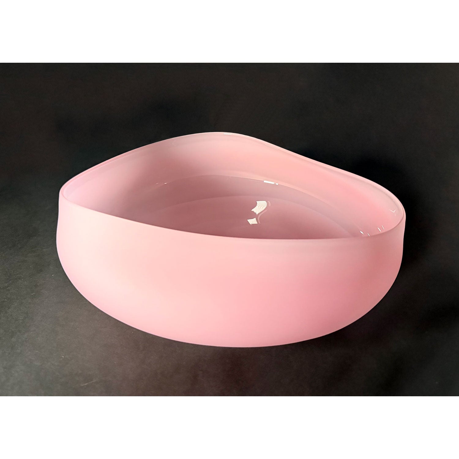 Medium Soft Rose Topography Bowl - Petroff Gallery - Glass Art