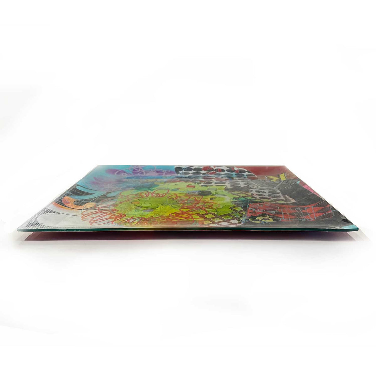 16" x 16" Square Platter - Petroff Gallery - Glass Platter