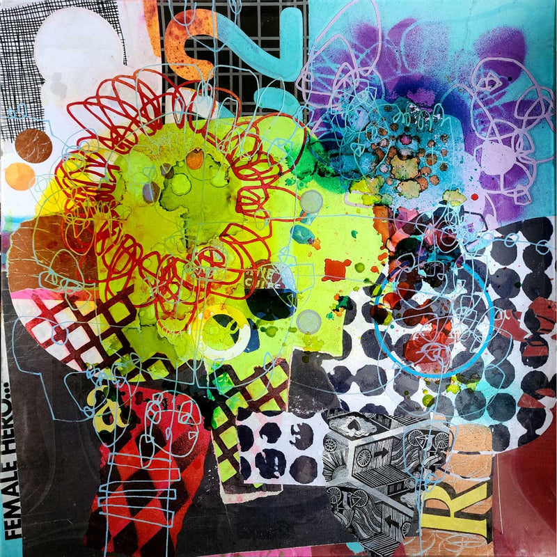 16" x 16" Square Platter - Petroff Gallery - Glass Platter