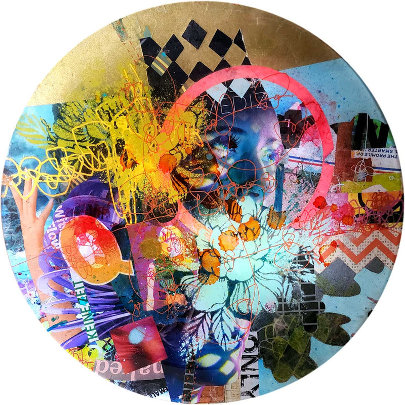 16" Round Platter - Petroff Gallery - Glass platter