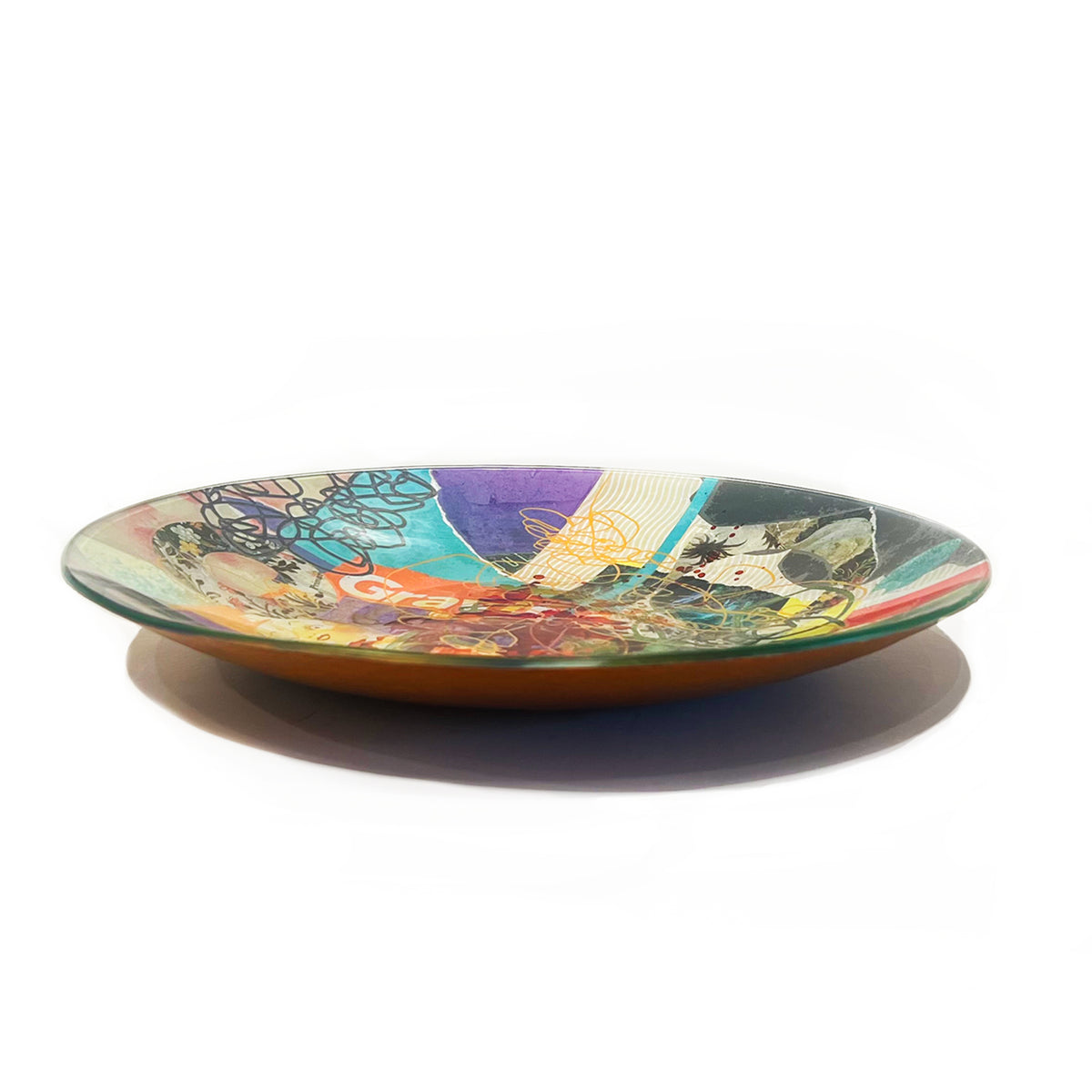 13" round bowl - Petroff Gallery - glass bowl