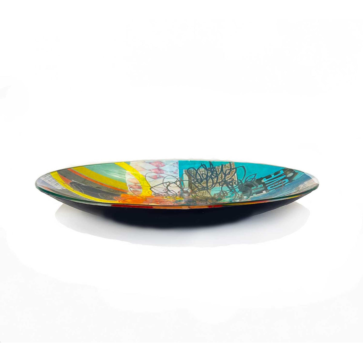 13" Round Bowl - Petroff Gallery - Glass Art