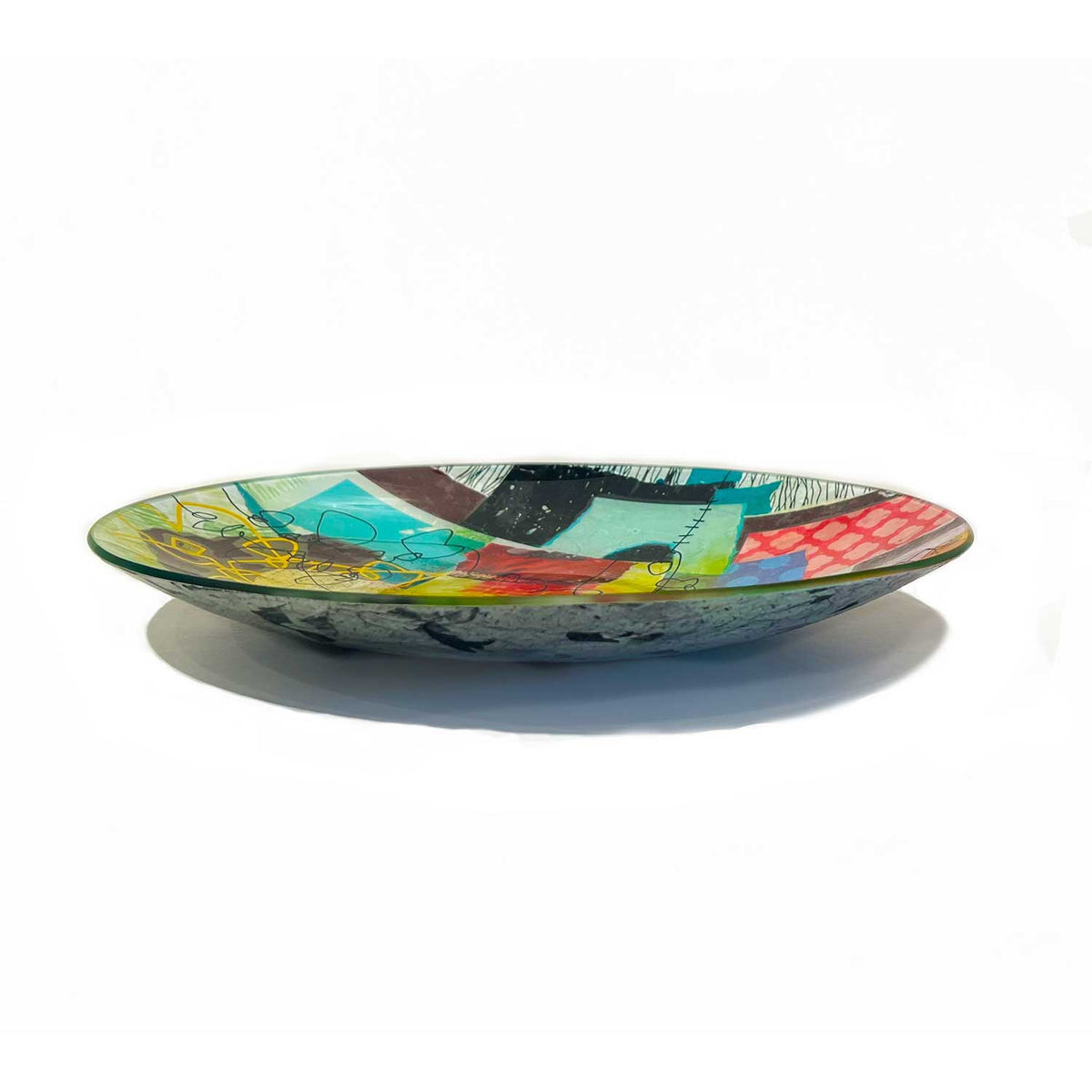 14" Round Bowl - Petroff Gallery - Glass Art
