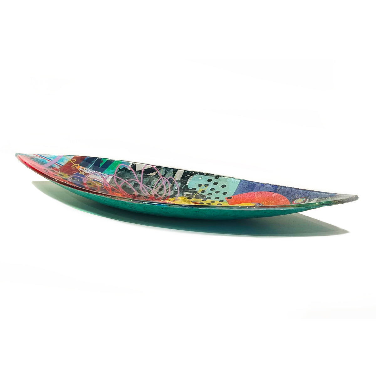 20" Boat Bowl - Petroff Gallery - Glass Art