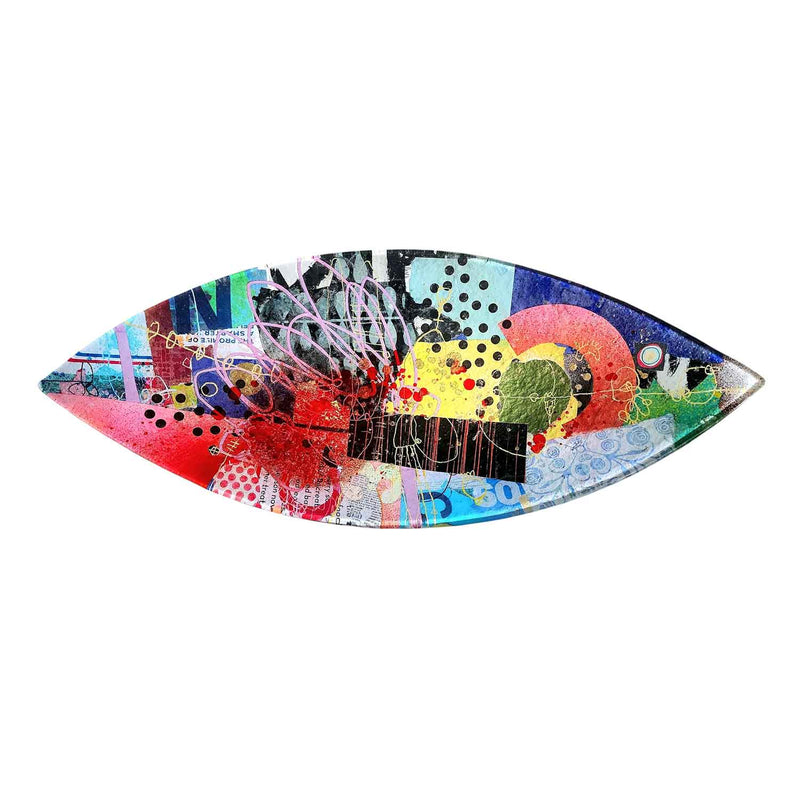 20" Boat Bowl - Petroff Gallery - Glass Art
