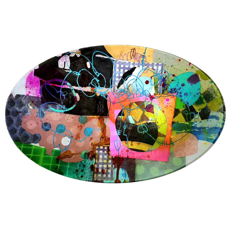 14" Boat Bowl - Petroff Gallery - Glass Art