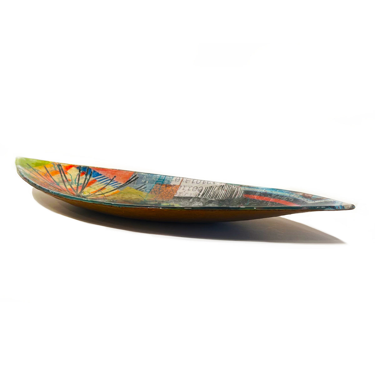 20" Boat Bowl - Petroff Gallery - Glass Art