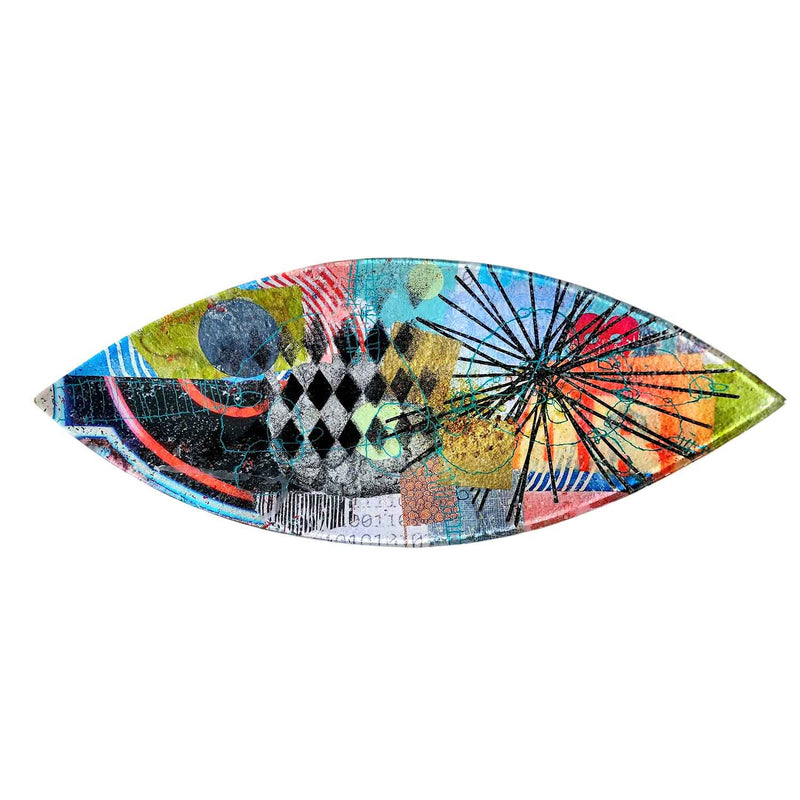 20" Boat Bowl - Petroff Gallery - Glass Art