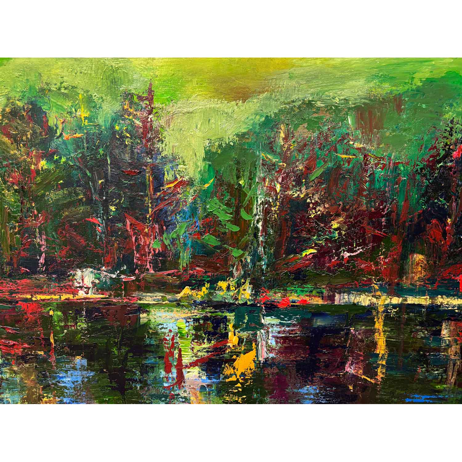 July Setting Sun 48" x 48" - Petroff Gallery - Painting