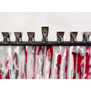 Red and Pink Menorah - Petroff Gallery - Judaica