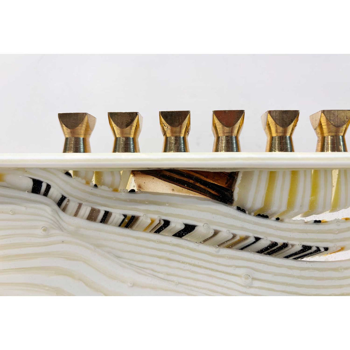 Neutral Waves Menorah - Petroff Gallery - Judaica