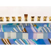 Pastel Pink and Blue Quilt Menorah - Petroff Gallery - Judaica