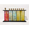 Multicolour Horizontal Stripes Menorah - Petroff Gallery - Judaica