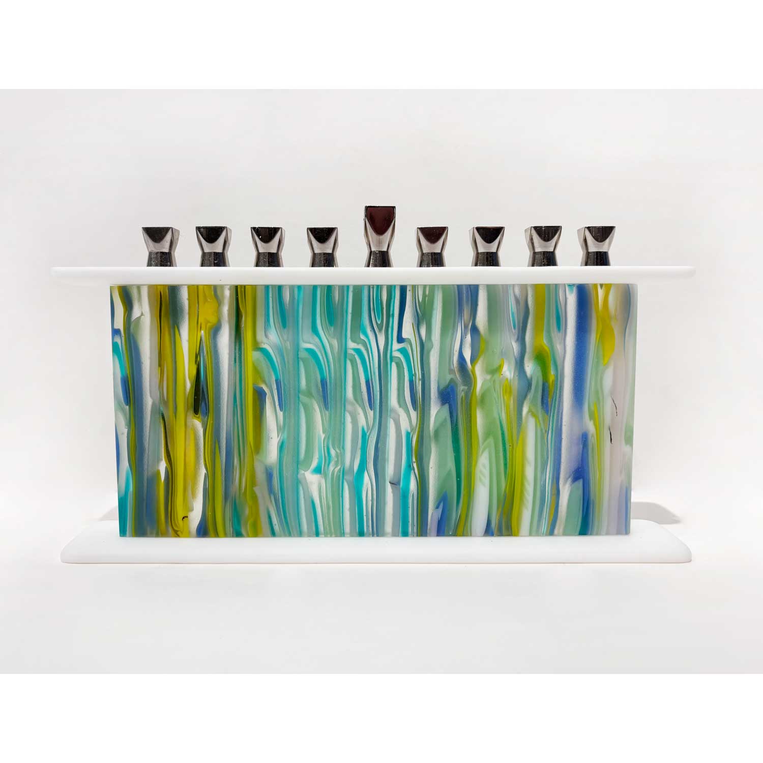 Garden Streams Menorah - Petroff Gallery - Judaica