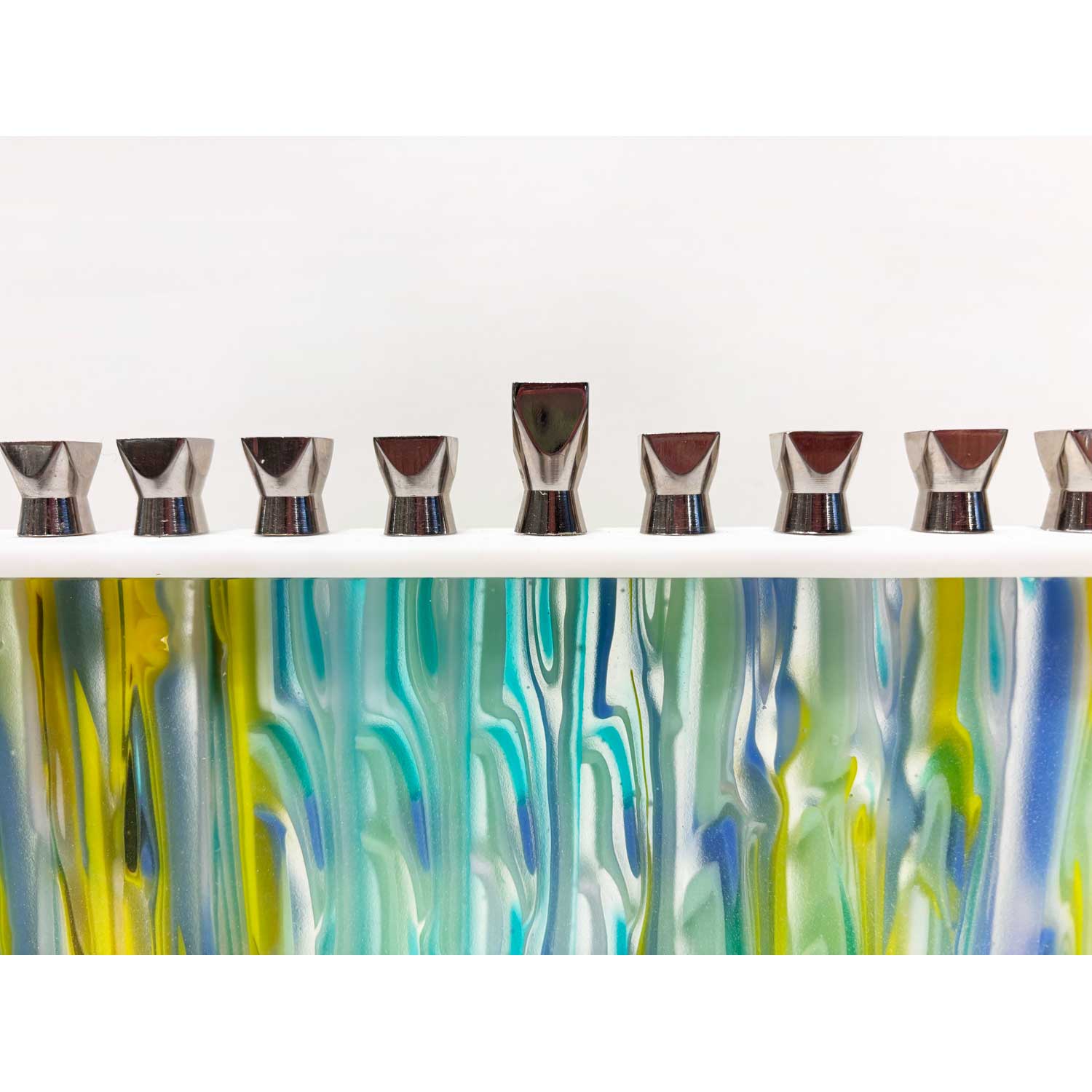 Garden Streams Menorah - Petroff Gallery - Judaica
