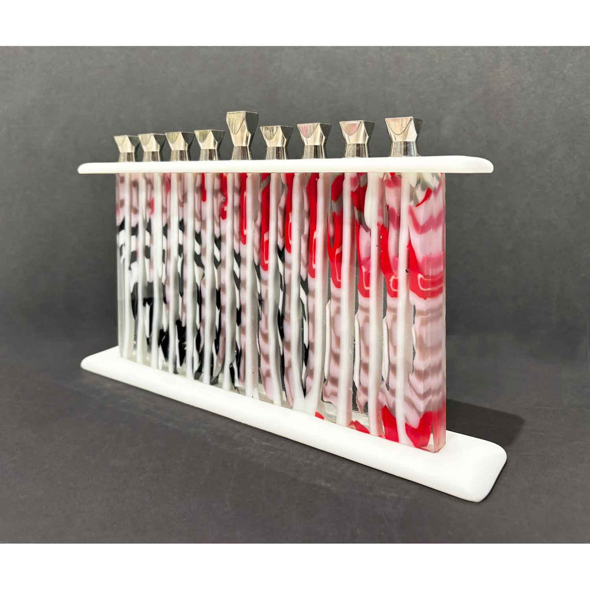 Harmony in Flame Menorah - Petroff Gallery - Judaica