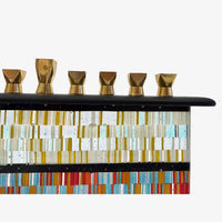 Weaving Menorah Detail View - Petroff Gallery - Judaica