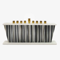 Grey Stripes Menorah - Petroff Gallery - Judaica