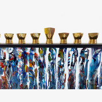 Fracture Menorah Detail View - Petroff Gallery - Judaica