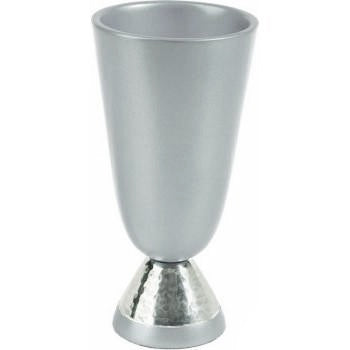Silver Kiddush Cup Hammer Work - Petroff Gallery - Judaica