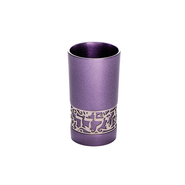 Kiddush Cup Yalda Tova Purple - Petroff Gallery - Judaica
