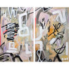 Kisses Keep Falling 48" x 60" Diptych - Petroff Gallery - Painting