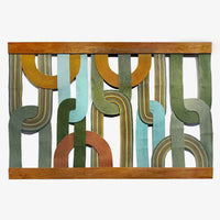 Loops Green and Multicolour 40" x 60" - Petroff Gallery - Mixed Media Art