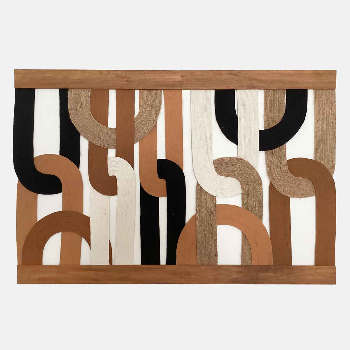 Loops Neutrals 40" x 60" - Petroff Gallery - Mixed Media Art