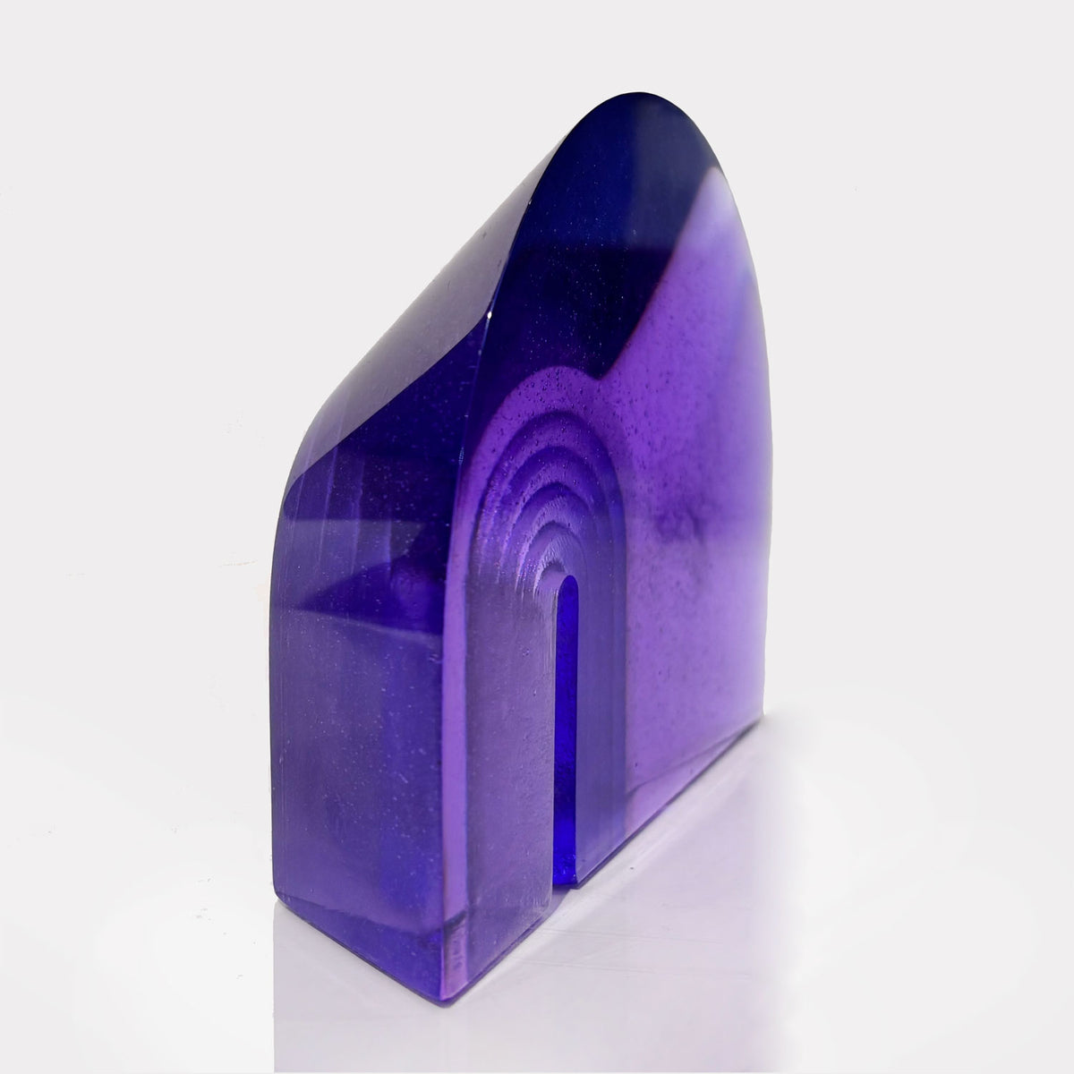 Large Gray Halo & Small Hyacinth Datum - Petroff Gallery - Glass Art