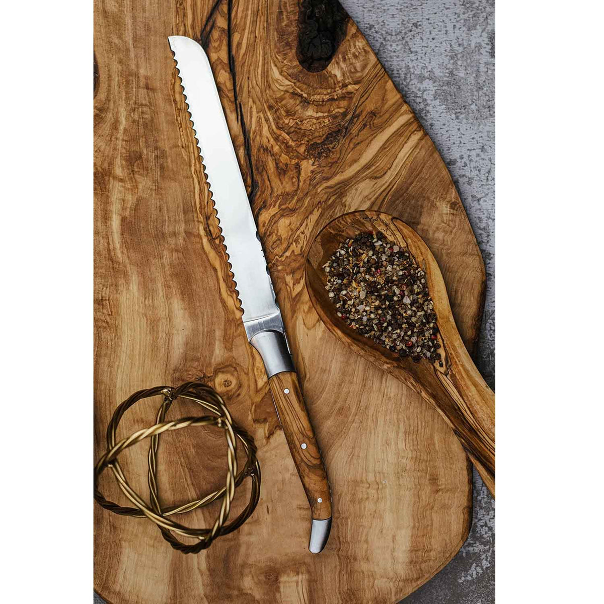 Olivewood Challah Knife Petroff Gallery 