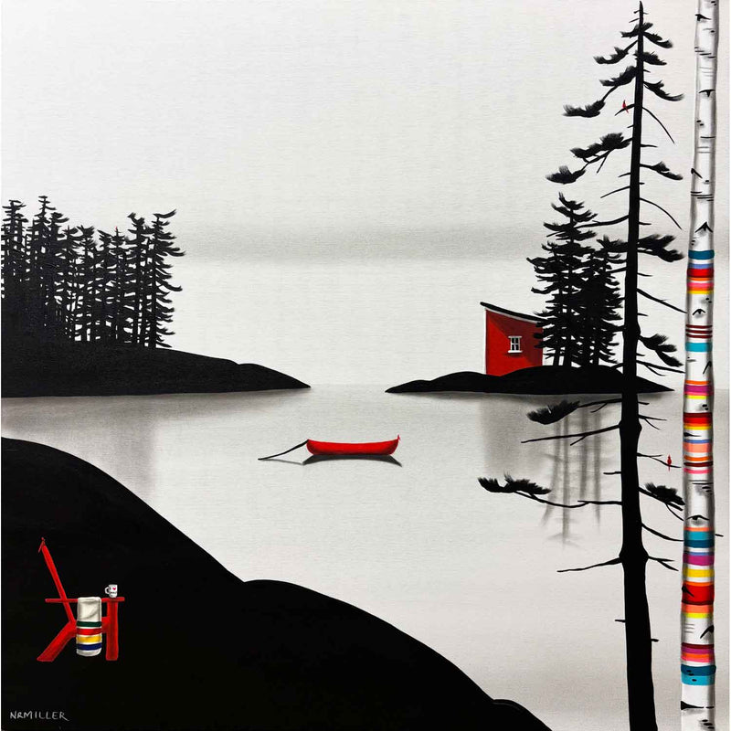 The Lake Lovers 36" x 36" - Petroff Gallery - Painting